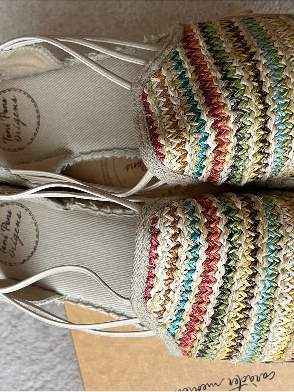 Toni Pons Multicolor Woven Espadrille Slingbacks - Cream Base